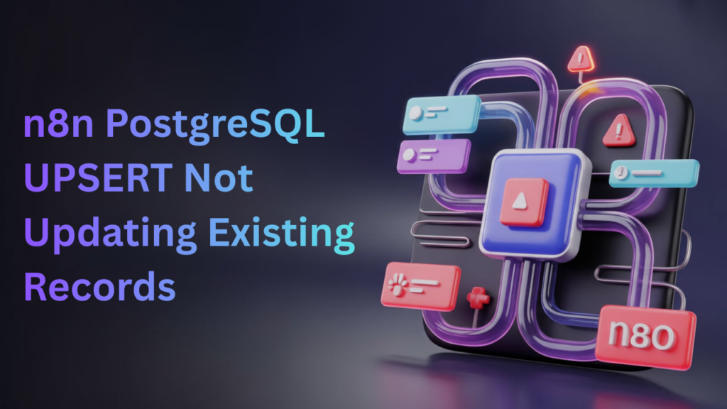 n8n PostgreSQL node upsert not updating rows – on conflict fix